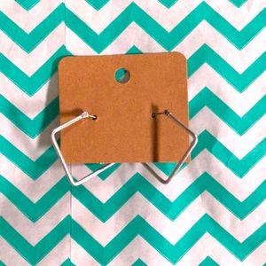 NEW Silver Square Hoop Earrings